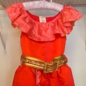 Disney Authentic Halloween Costume Dress with Gold Belt 7/8